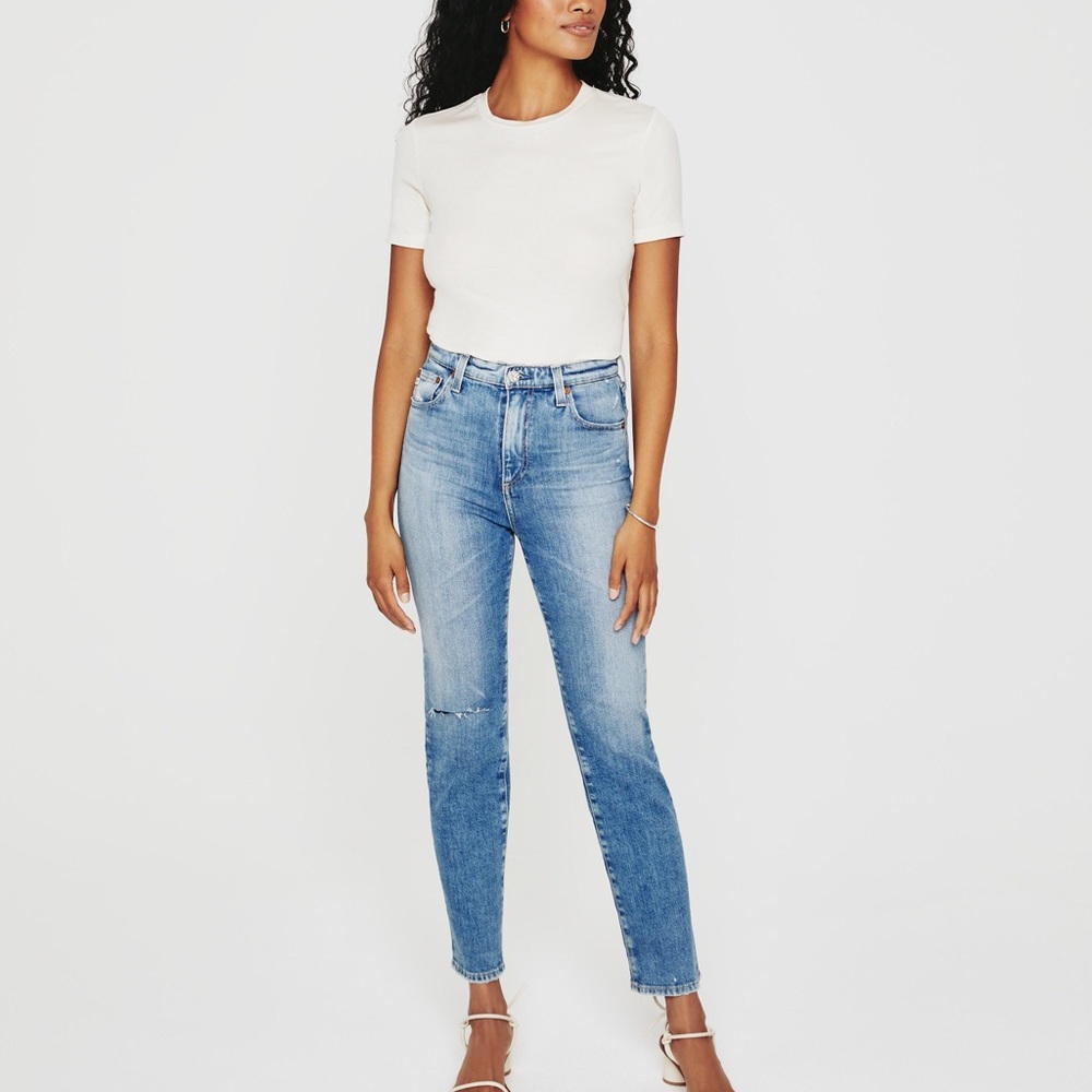 AG Adriano Goldschmied Phoebe High-Rise Vintage Taper Jeans 27 NWT